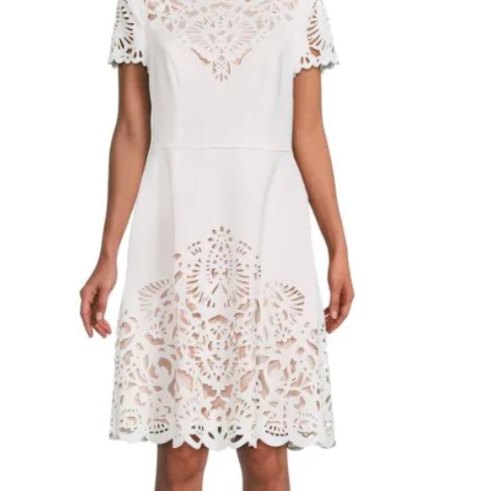 Shani FOCUS BY SHANI Laser Cut Fit & Flare SZ8 621